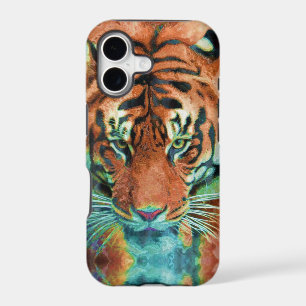 Wild Tiger Reflection Big Cat Wildlife Art