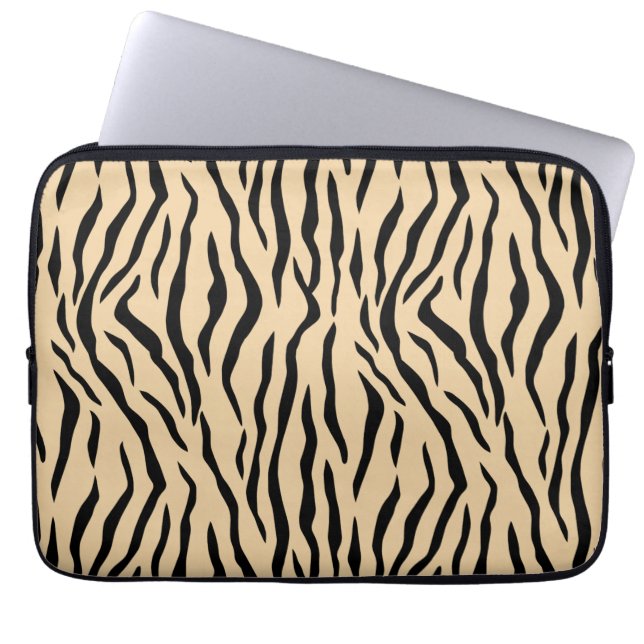 Wild Tiger Skin Pattern Laptop Sleeve (Front)