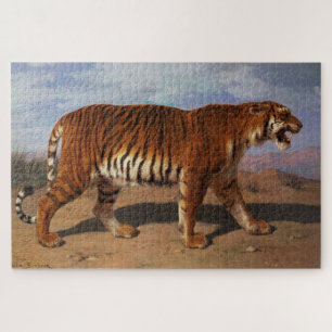 Wild Tiger Stalking its Prey (by Rosa Bonheur) Jigsaw Puzzle
