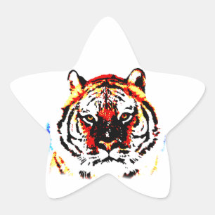 Wild Tiger Star Sticker