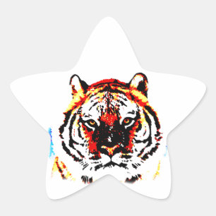 Wild Tiger Star Sticker