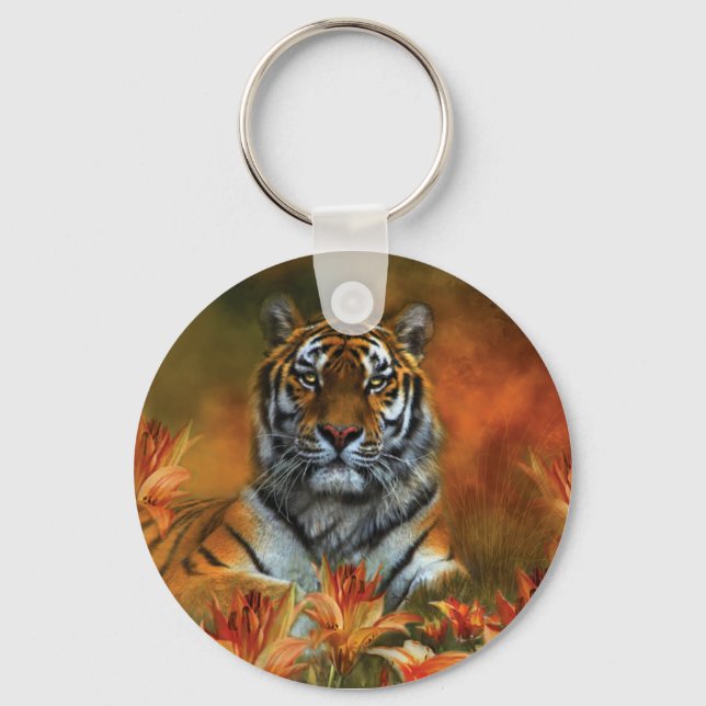 Wild Tigers Art Keychain (Front)
