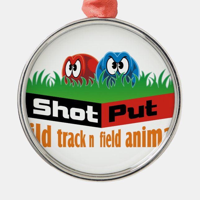 Wild track and field animals metal tree decoration (Front)