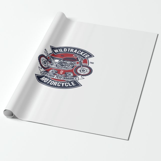 Wild Tracker Motorcycle Wrapping Paper (Unrolled)