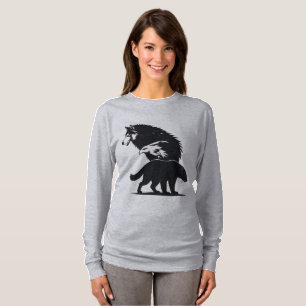Wild Trio: Wolf, Eagle, and Bear Silhouette T-Shirt