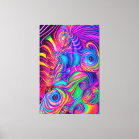 Wild Trippy Abstract Pattern Psychedelic Art Colou