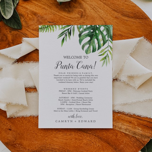 Wild Tropical Destination Wedding Welcome Letter (Creator Uploaded)