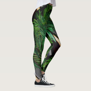 Wild Tropical Jungle Palm Tree Leggings