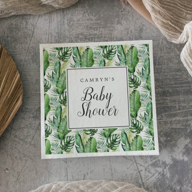 Wild Tropical Palm Baby Shower Napkins (Creator Uploaded)