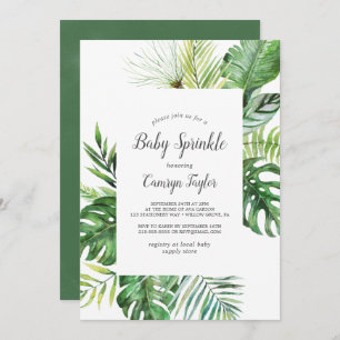 Wild Tropical Palm Baby Sprinkle Invitation