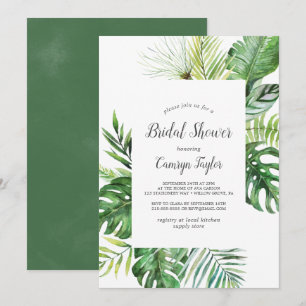 Wild Tropical Palm Bridal Shower Invitation