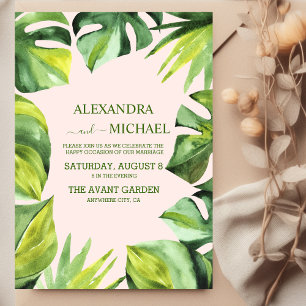 Wild Tropical Palm Casual Wedding Invitation