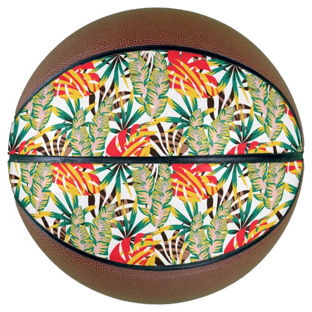Wild Tropical Palm Leaves Basketball (Front)