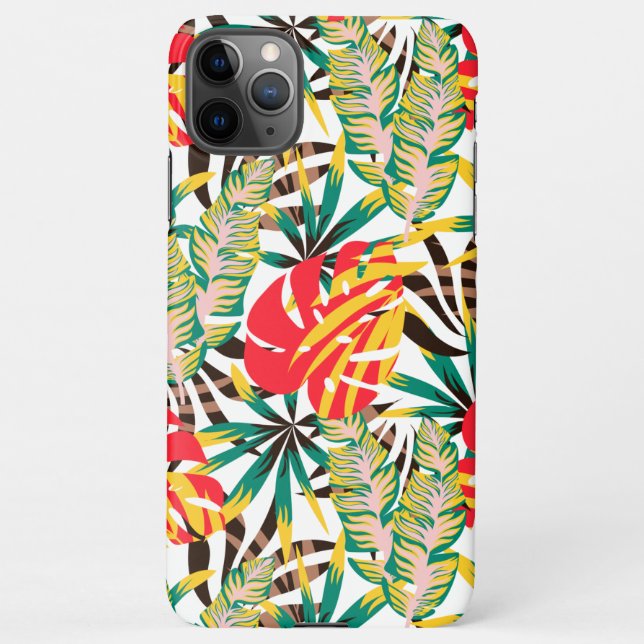 Wild Tropical Palm Leaves iPhone Case (Back)