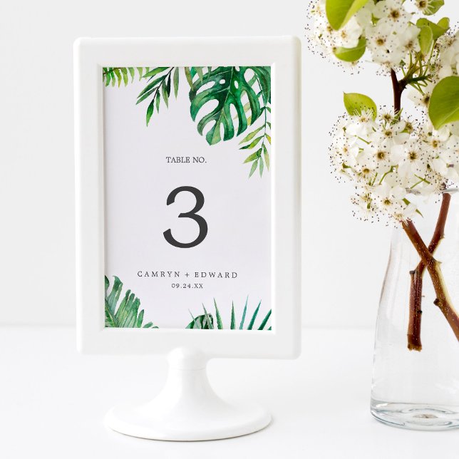 Wild Tropical Palm Table Number (Creator Uploaded)