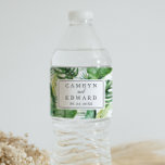 Wild Tropical Palm Wedding Water Bottle Label<br><div class="desc">These wild tropical palm wedding water bottle labels are perfect for a beach and destination wedding. The design features an exotic array of green watercolor banana palm tree leaves, ferns, foliage, botanical plants and greenery for a tropical summer feel. These labels add a beautiful detailed touch to your wedding reception,...</div>