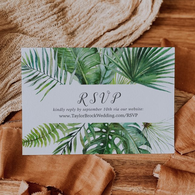 Wild Tropical Printable or Printed Online RSVP Invitation (Creator Uploaded)