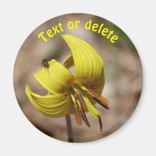 Wild Trout Lily Flower And Friend Personalised Magnet