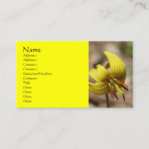 Wild Trout Lily Flower Business Card