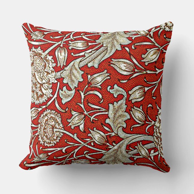 Wild Tulip by William Morris Cushion (Front)