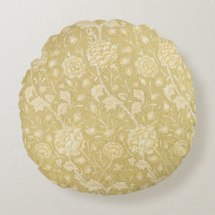 Wild Tulips by William Morris, Vintage Flowers Art Round Cushion