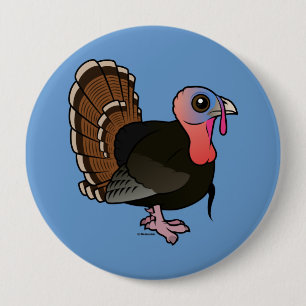 Wild Turkey 10 Cm Round Badge