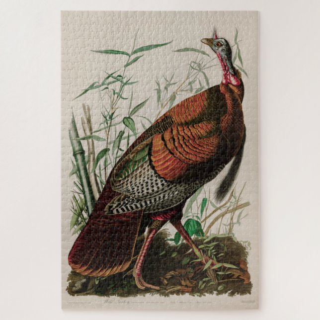 Wild Turkey Birds of America Audubon Print Jigsaw Puzzle (Vertical)