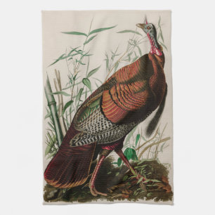 Wild Turkey Birds of America Audubon Print Tea Towel