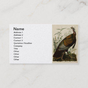 Wild Turkey by John Audubon Business Card