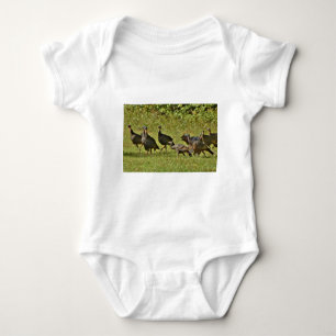 Wild Turkey, Camouflage colours Baby Bodysuit