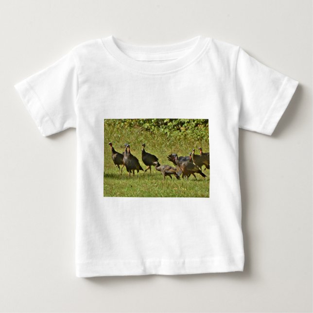 Wild Turkey, Camouflage colours Baby T-Shirt (Front)