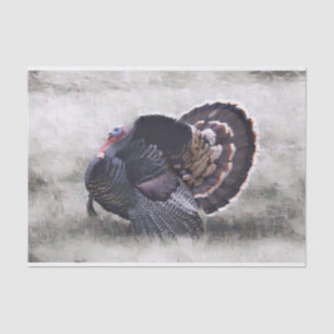 Wild Turkey Decoupage Tissue Paper