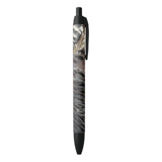 Wild Turkey Feathers I Abstract Nature Design Black Ink Pen