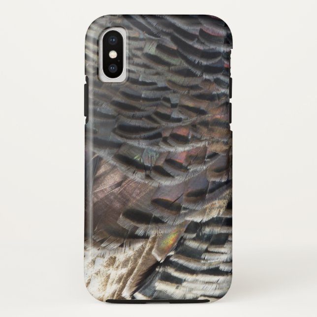 Wild Turkey Feathers I Abstract Nature Design Case-Mate iPhone Case (Back)