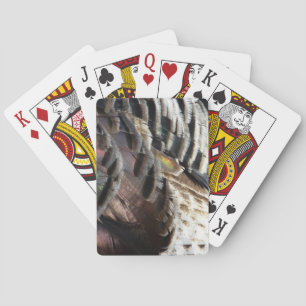 Wild Turkey Feathers I Abstract Nature Design Playing Cards