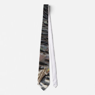 Wild Turkey Feathers I Abstract Nature Design Tie