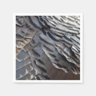 Wild Turkey Feathers II Abstract Nature Design Napkin
