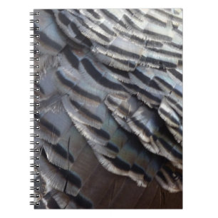 Wild Turkey Feathers II Abstract Nature Design Spiral Notebook