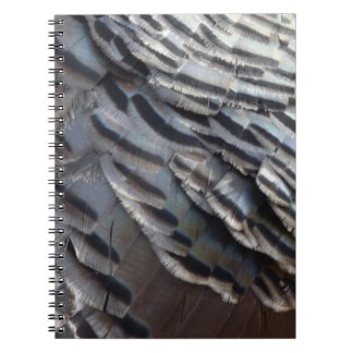 Wild Turkey Feathers II Abstract Nature Design Spiral Notebook