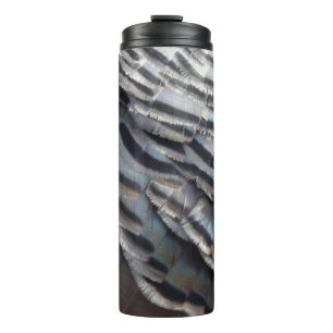 Wild Turkey Feathers II Abstract Nature Design Thermal Tumbler