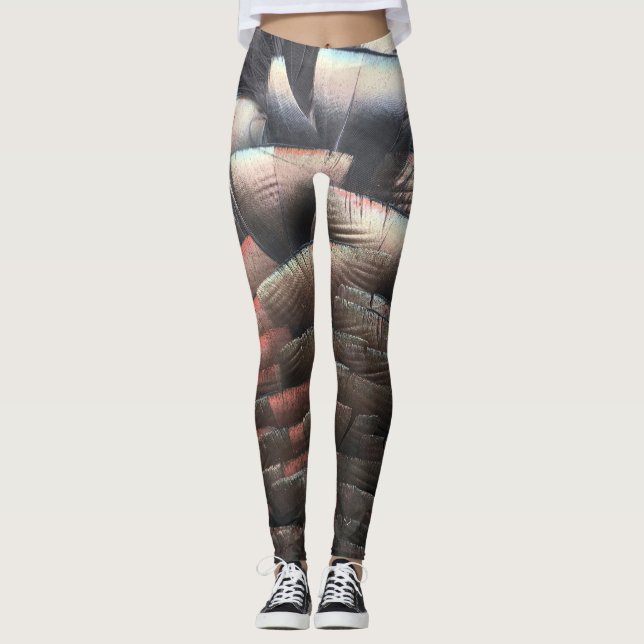 Wild Turkey Feathers Women's Leggings (Front)
