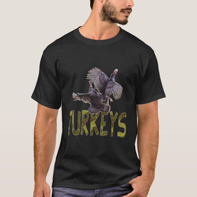 Wild Turkey Fight T-Shirt (Front)