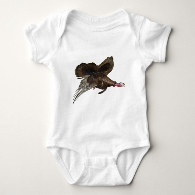 Wild Turkey Hunting Baby Bodysuit (Front)