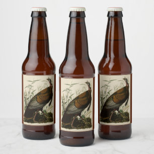 Wild Turkey (Male) from Audubon's Birds of America Beer Bottle Label