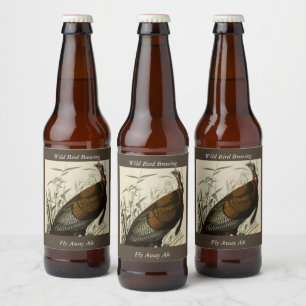 Wild Turkey (Male) from Audubon's Birds of America Beer Bottle Label
