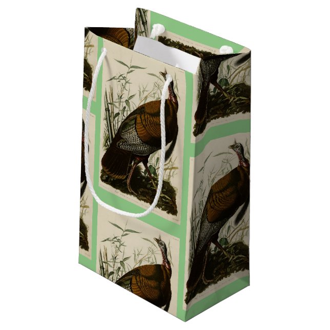 Wild Turkey (Male) from Audubon's Birds of America Small Gift Bag (Back Angled)