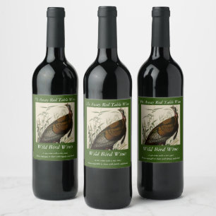 Wild Turkey (Male) from Audubon's Birds of America Wine Label