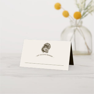 Wild Turkey Thanksgiving Customised Place Card