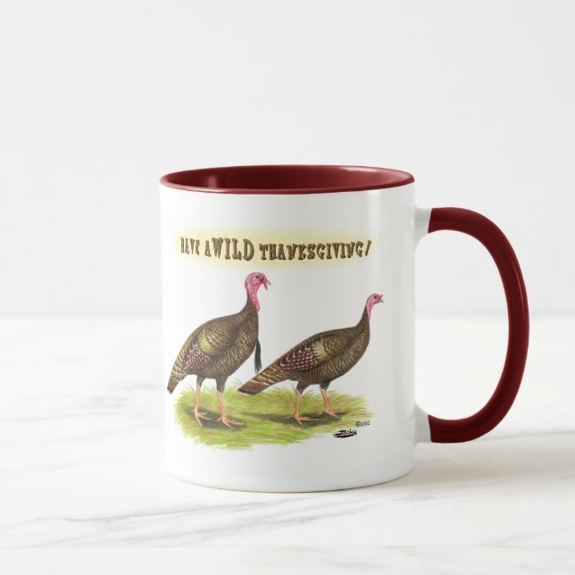 Wild Turkey Thanksgiving Mug (Right)