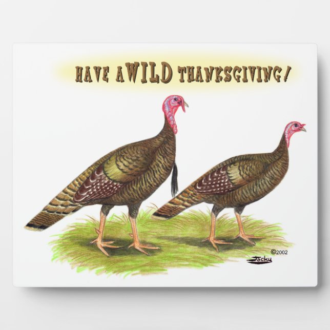 Wild Turkey Thanksgiving Plaque (Front)